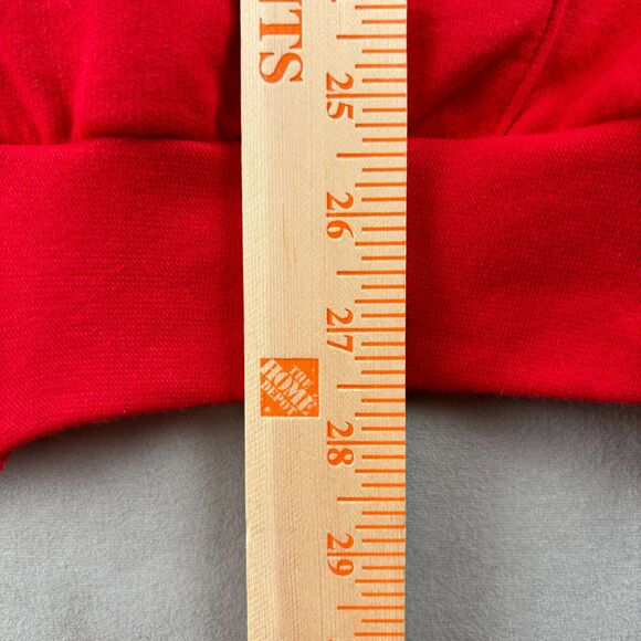 American Apparel Hoodie Mens M Bright Red California Fleece Full Zip Sweatshirt - Picture 8 of 10